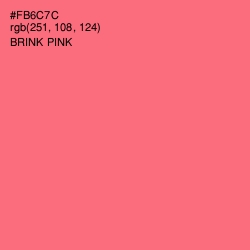 #FB6C7C - Brink Pink Color Image